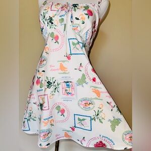 Colorful  Dress with Fruit Print